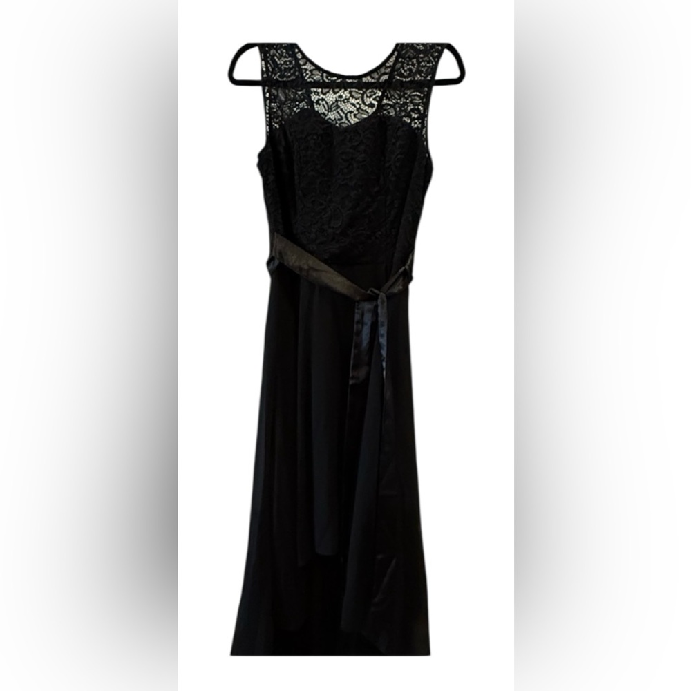 Black High Low Sundress Scoop Neck Sleeveless